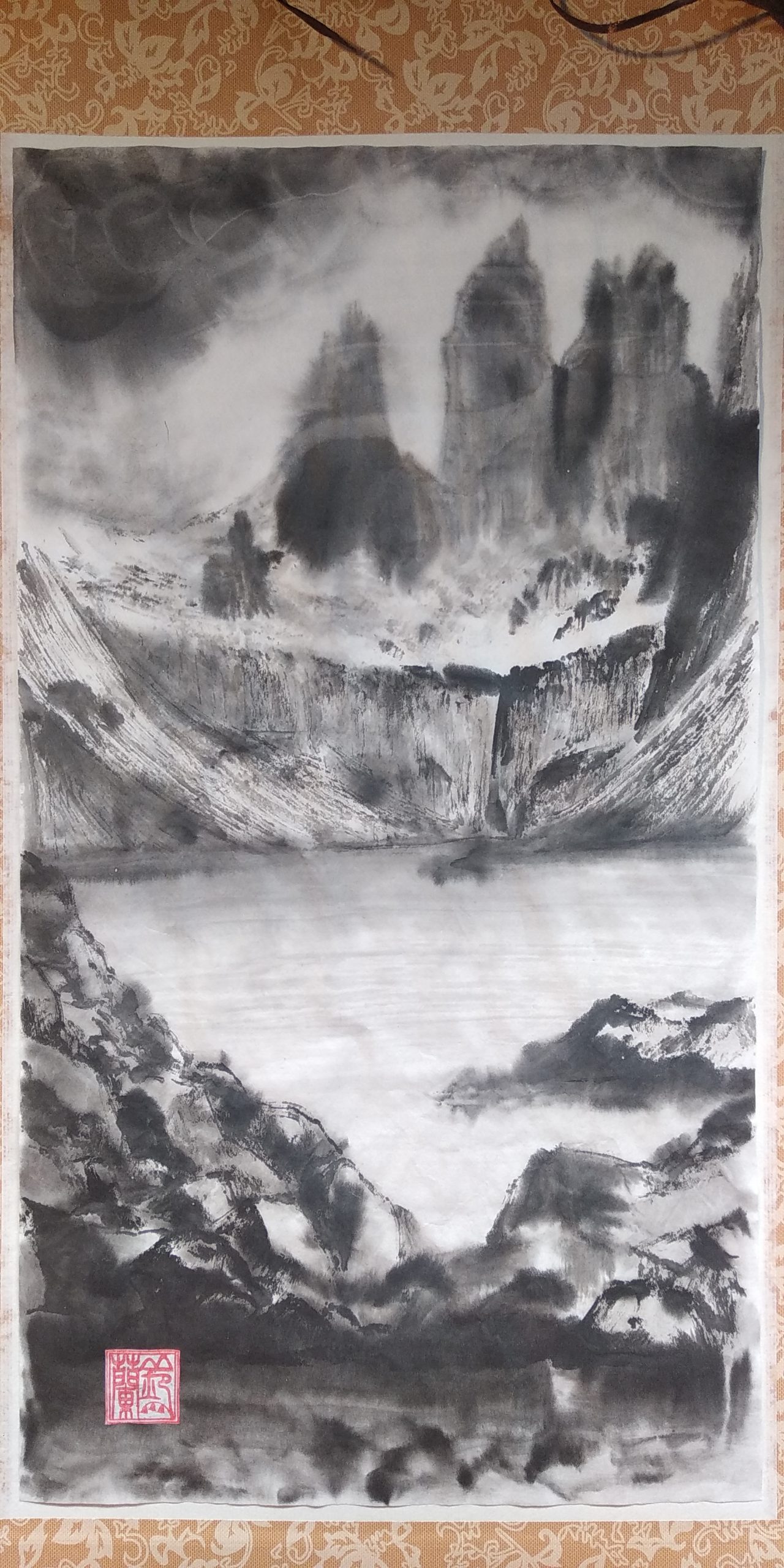 Pintura Sumi-e «Torres del Paine»
