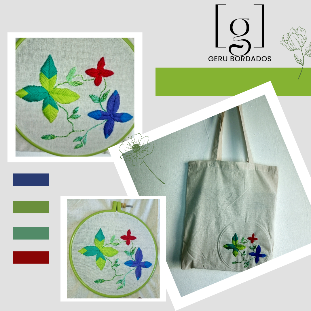 Bolsa de Algodón 41×37 (cm) – Diseño Floral