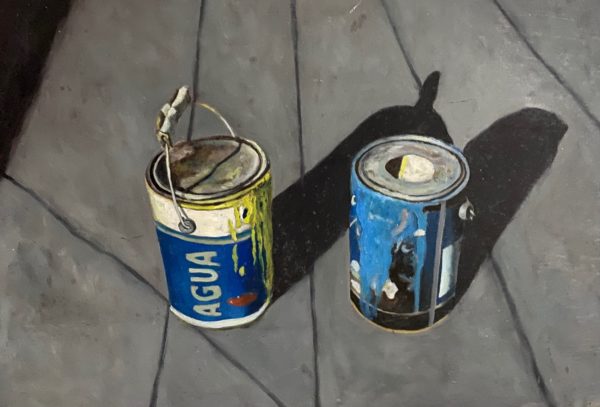 Estudio de tarros, oleo sobre tabla encolada.